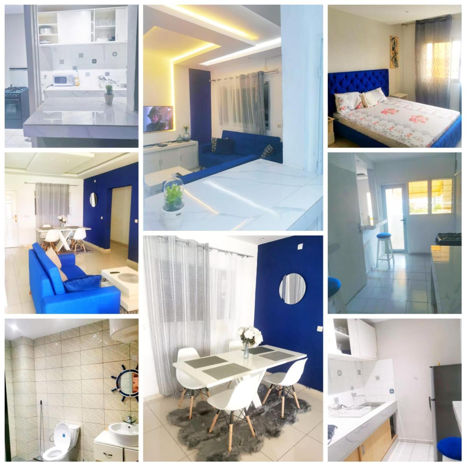 阿比让La Maison Bleue - 2 Pieces Haut Standing公寓 外观 照片